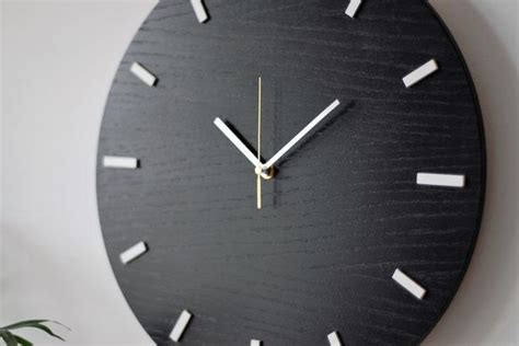 Cm Negro Reloj De Pared Reloj Moderno Reloj De Madera