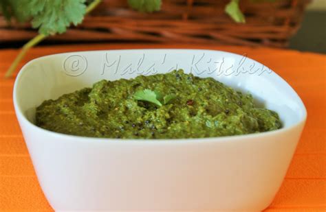 Green Chutney Coriander Chutney Without Coconut Malas Kitchen