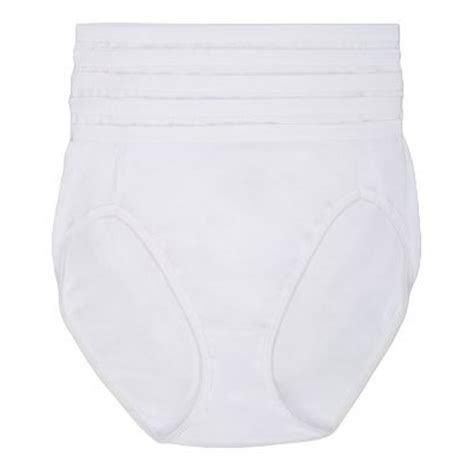 Hanes Hanes Ultimate Womens Comfort Cotton Hi Cut Underwear 5 Pack