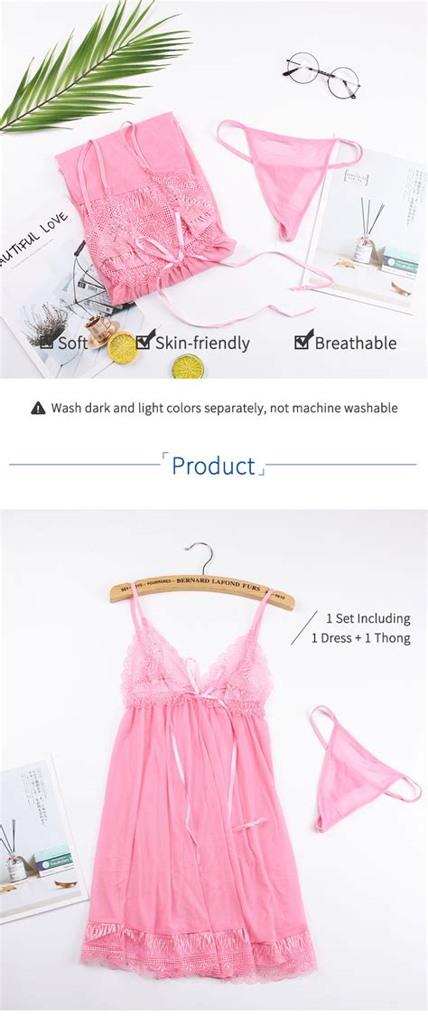 Wholesale Sheer Babydoll Lingerie Transparent Lace Sleepwear