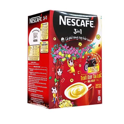 NESCAFÉ 3in1 Cà phê rang xay hòa tan Đậm đà hài hòa Hộp 20 gói x 17g ...