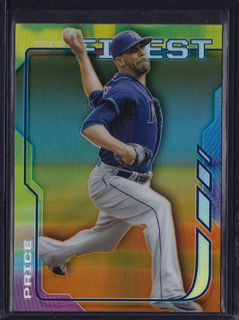 Topps Finest Orange Hot Box Refractor Sp David Price Rays