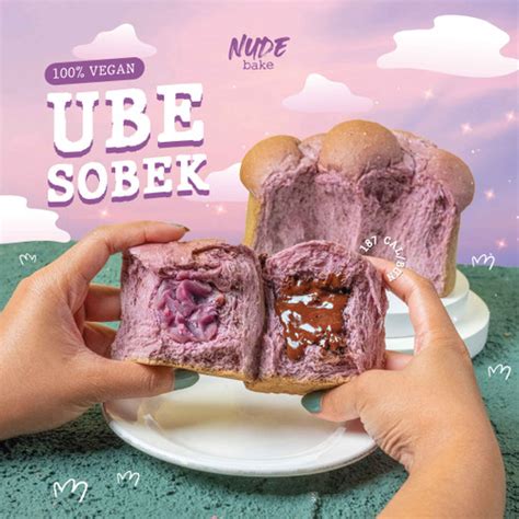 Jual Vegan Ube Sobek NUDE BAKE Taro X Dark Choco Taro DarkChoc Kota Surabaya Nude Spread
