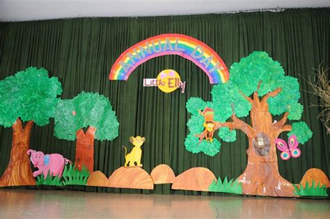 Annual Day Stage decoration | School crafts, School decorations ...