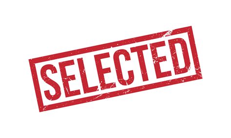 Selected Rubber Stamp Seal Vector 23103974 Vector Art at Vecteezy