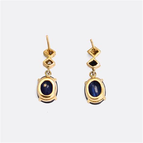 Vintage Sapphire & Diamond Earrings – Butter Lane Antiques