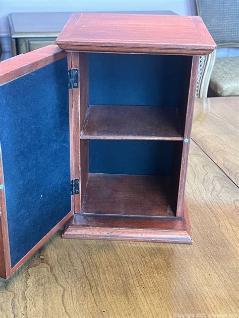 Wood shadow box cabinets, pair | Maxsold
