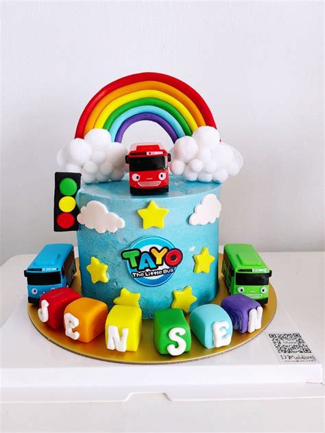 tayo bus Birthday Cake, Food & Drinks, Homemade Bakes on Carousell