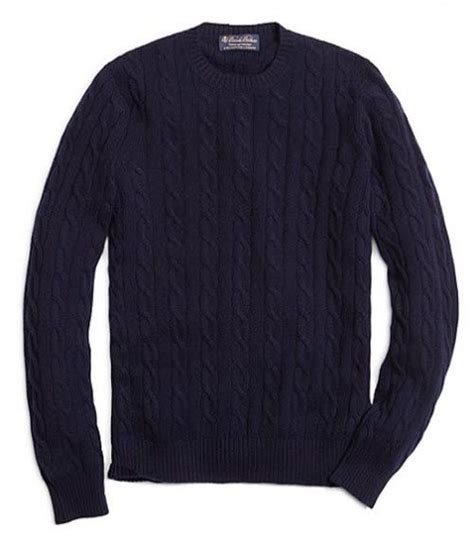 Brooks Brothers Cashmere Cable Crewneck Sweater Sweaters Crew Neck