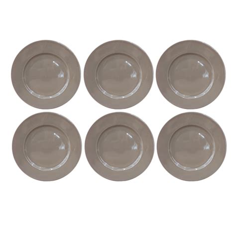 Jogo 6 Pratos Raso Cerâmica Nude 26cm Class Home Leroy Merlin