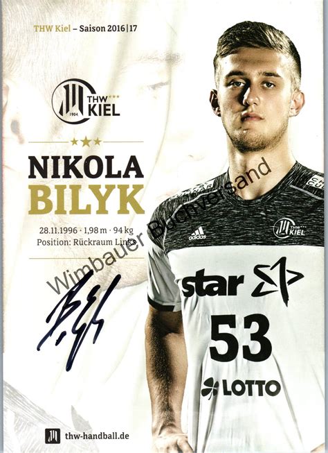 Original Autogramm Nikola Bilyk THW Kiel Handball Autogramm