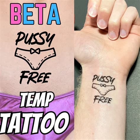 Pussy Free Temporary Tattoo 4x Chastity And Sissy Tattoos Bdsm Tattoos Locked Boy Locked Sissy