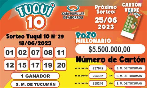 Tuqui 10 un nuevo ganador se llevó el pozo millonario