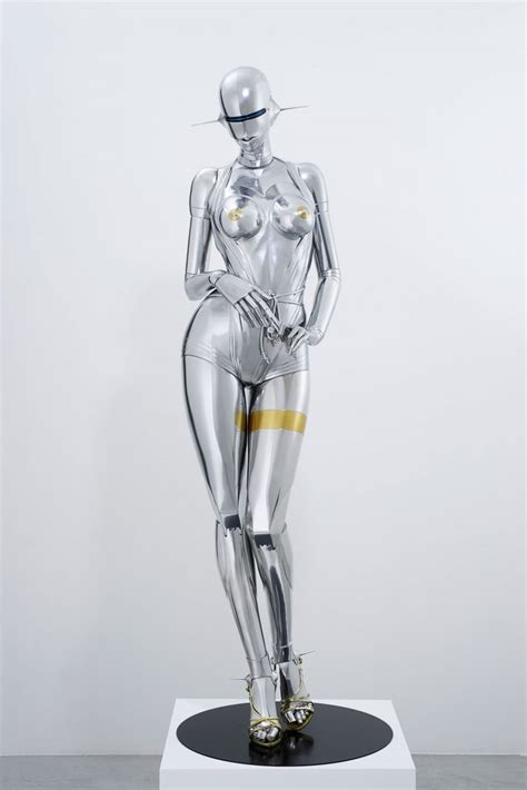 Hajime Sorayama Sexy Standing Robot Lady Stainless Steel Mirror Modern