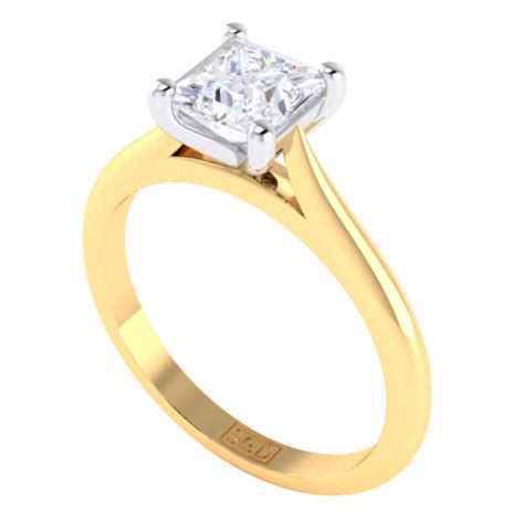 Princess Cut Solitaire Diamond Engagement Ring