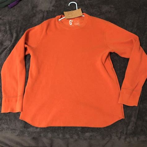 Gap Mens Orange Jumper Depop