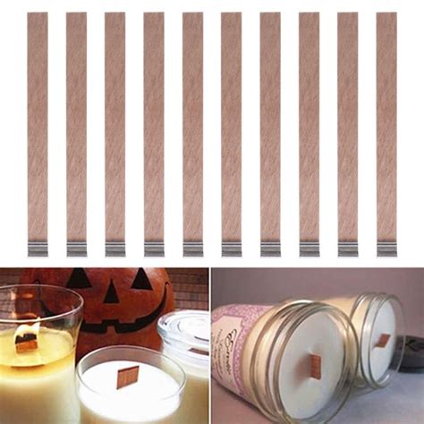 Pcs Wooden Wick Candle Core Sustainer Tab Diy Fo Grandado