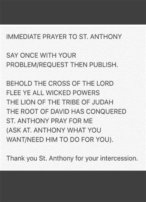 Pin on Miracle prayer to St. Anthony | Miracle prayer, Tribe of judah ...