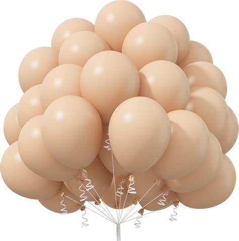 Amazon Jobkoo Nude Balloons Inch Pcs Beige Balloon Retro Apricot Neutral Latex