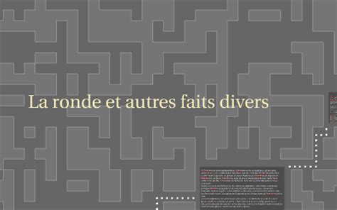 La Ronde Et Autres Faits Divers By Joana Sampaio