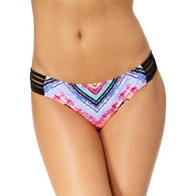 California Waves Juniors Hipster Strappy Bikini Bottom Swimsuit Size L