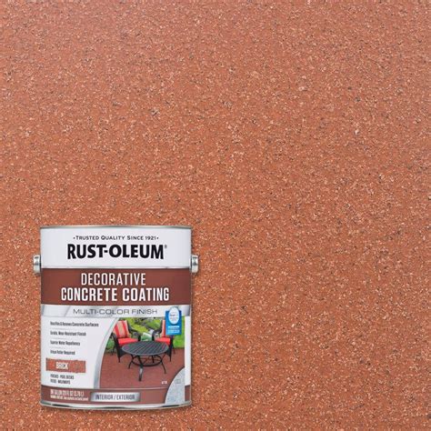 Rust Oleum 1 Gal Brick Water Based Decorative Concrete Interior