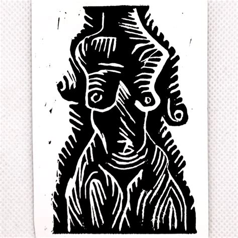 Miniature Nude Art ACEO Watercolor Linocut Collectors Fine Art By Nella Fauve Etsy