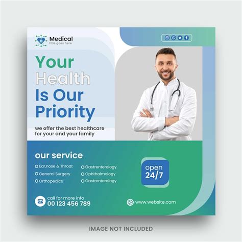 Premium Vector Vector Medical Healthcare Social Media And Instagram