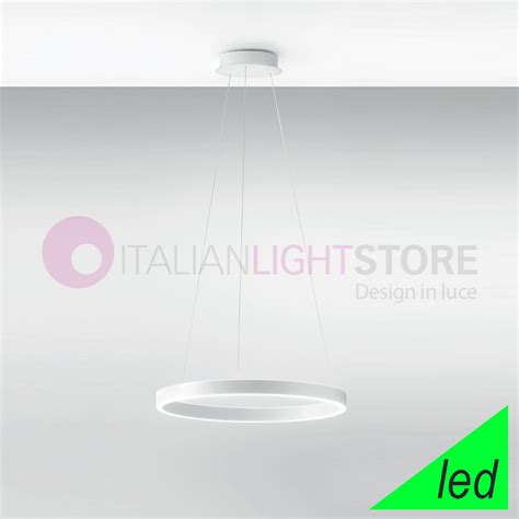 Criseide S G Gea Luce Sospensione Doppio Anello Led Design Moderno