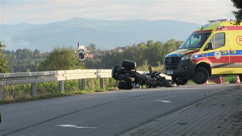 Zderzenie Samochodu Osobowego Z Motocyklem Tv Pl Limanowska