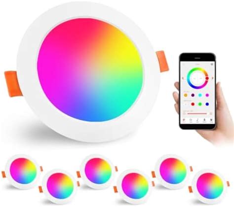 DUSKTEC Smart LED Downlights For Ceiling Alexa 7W RGB Colour Changing