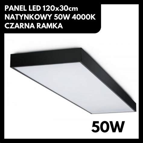 Panel Led X Cm Natynkowy W K Czarna Ramka