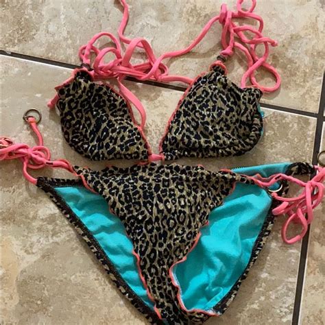 Sofia Bikini Set Leopard Cheetah Print Small Gem