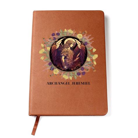 Archangel Jeremiel Vegan Leather Journal Notebook Manifestation Journal