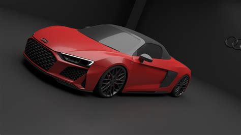 Audi R V Spyder D Modelling Autodesk Maya Assembly