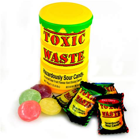 Toxic Waste Hazardously Sour Candy Yellow Drum 42g 185