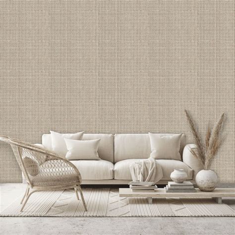 Faux Rattan Wallpaper Charcoal By Coordonne