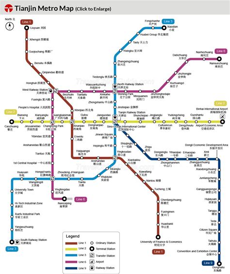 Tianjin Metro Map: Lines, Light Rail, Subway Planning Map