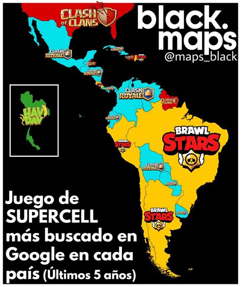 Supercell Game Most Searched On Google In Each Country R Mapporn