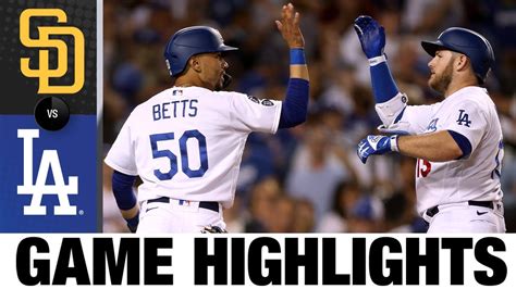 Padres vs. Dodgers Game Highlights (9/10/21) | MLB Highlights - Win Big ...