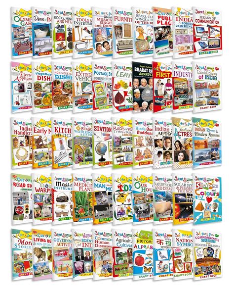 Buy Sawan Presents Pack Of 50 Books Combo 1 Cut And Paste Chart Books