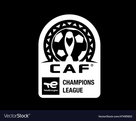 Champions league africa logo black and white Vector Image