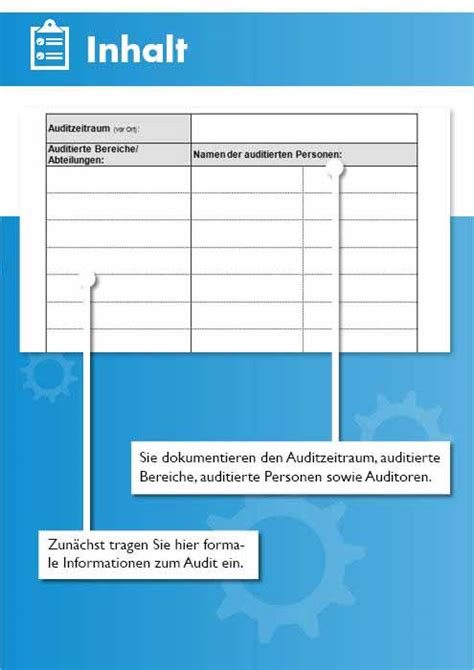 Audit Iso Audit Checkliste Und Auditprotokoll