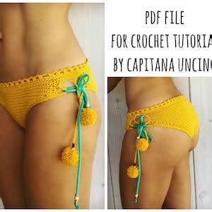 Pdf File For Crochet Pattern Sunflower Crochet Bikini Bottom Sizes Xs S M L Cheeky Etsy