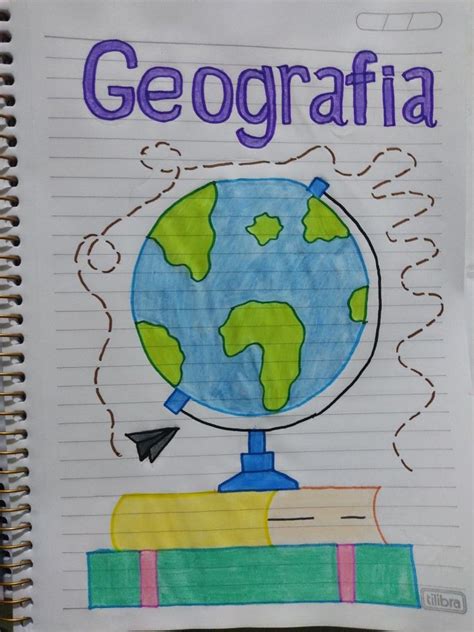 Capa para caderno de Geografia Capa do caderno de ciências Trabalho