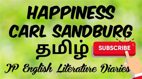 Happiness By Carl Sandburg Summary In Tamil Youtube