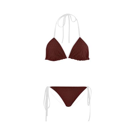 Red Snake Skin Custom Bikini Swimsuit ID D