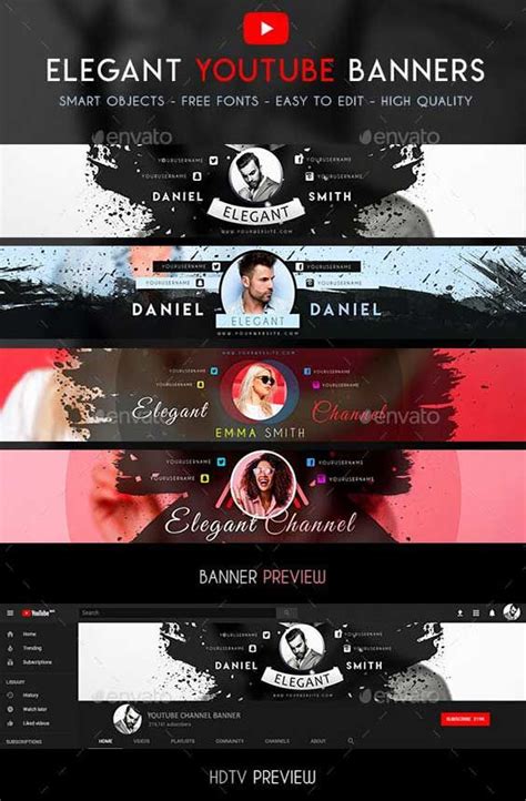 40 Youtube Banner Template Psd For Channel Art Texty Cafe Youtube