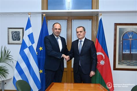 Azerbaijan Greek Fms Discuss Bilateral Cooperation