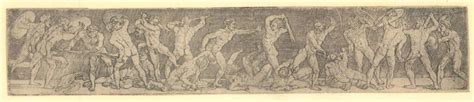 Sold At Auction Beham B 1502 1540 Battle Of Eighteen Nude Men